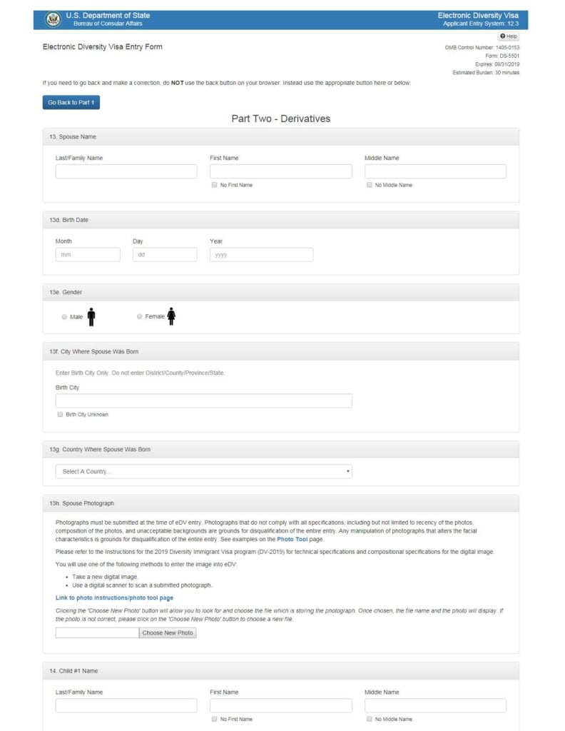 Explore the detailed application checklist on Page 4 of the Green Card Lottery Diversity Immigrant Visa Application, ensuring applicants have everything needed for submission.
