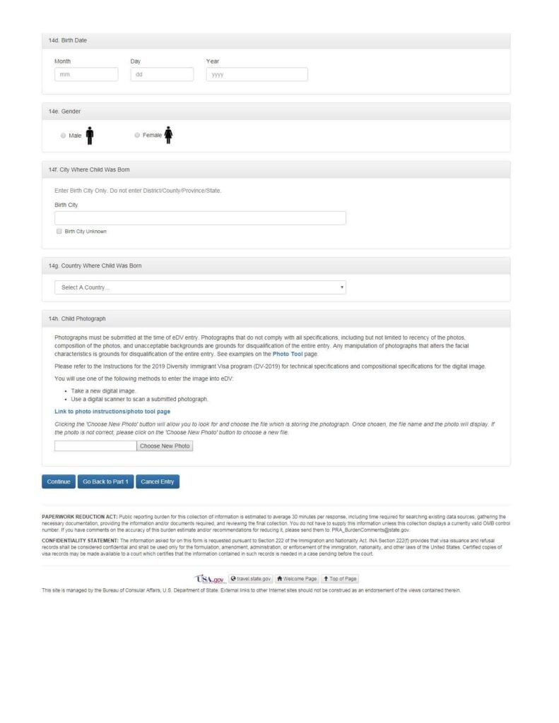 Concluding the application guidance, Page 5 of the Green Card Lottery Diversity Immigrant Visa Application emphasizes final steps and review processes for hopeful participants.